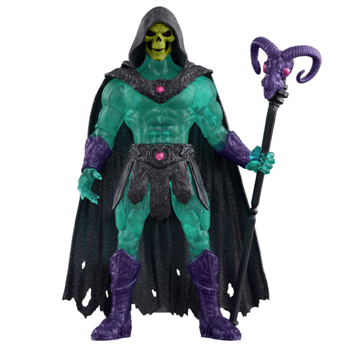 Masters Of The Universe 2026 Movie Skeletor 5.5 Inch Action Figure Villain Toy, Havoc Staff