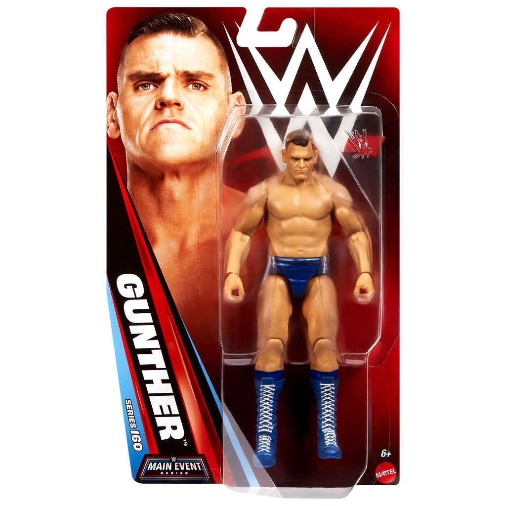 WWE Gunther Action Figure, Main EVent Series #160, 6-inch Collectible With Articulation