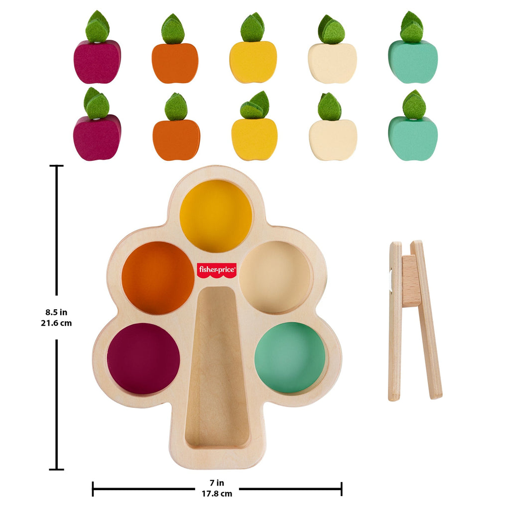 Fisher-Price Montessori Wooden Sorting Tree, Learning Toy & Play Tips For Toddlers, 12 Wood Pieces