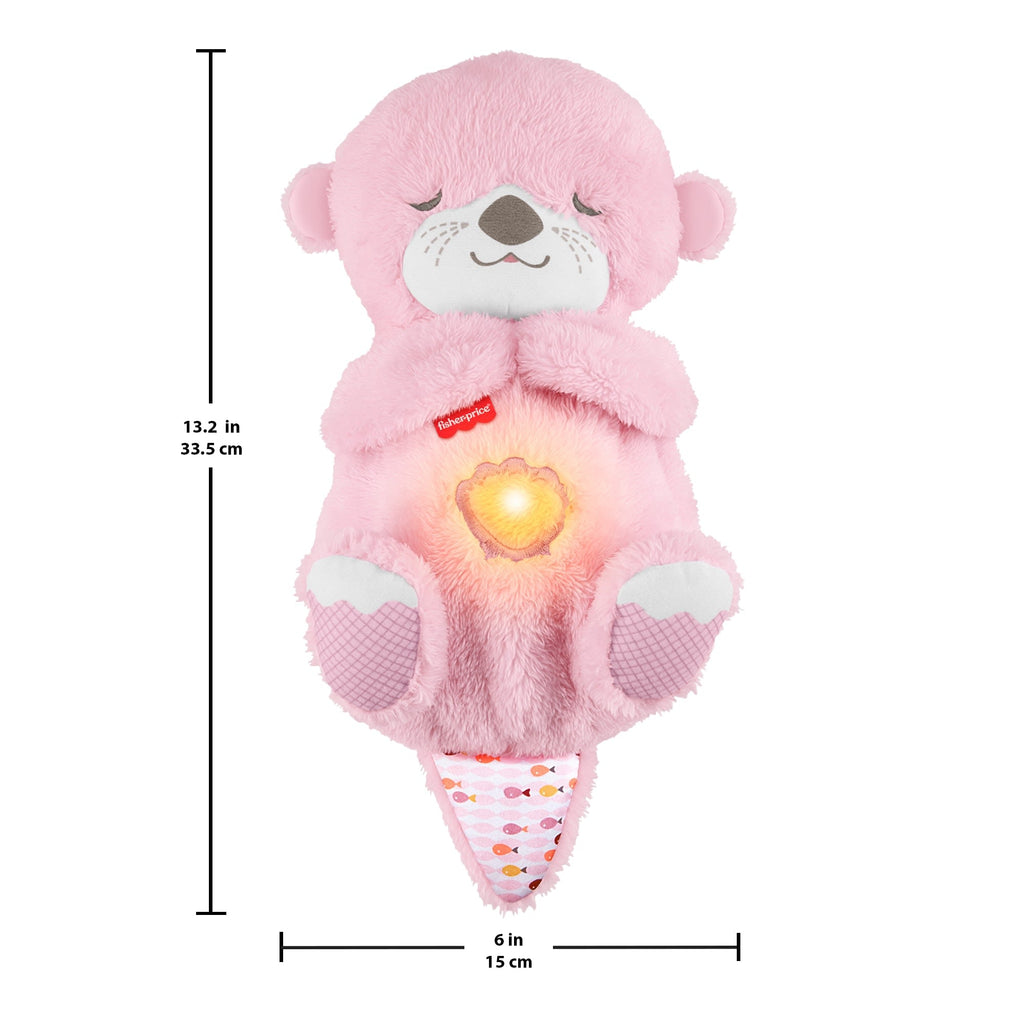 Fisher-Price Soothe 'n Snuggle Otter, Pink Plush Baby Toy, Sound Machine With Breathing Motion