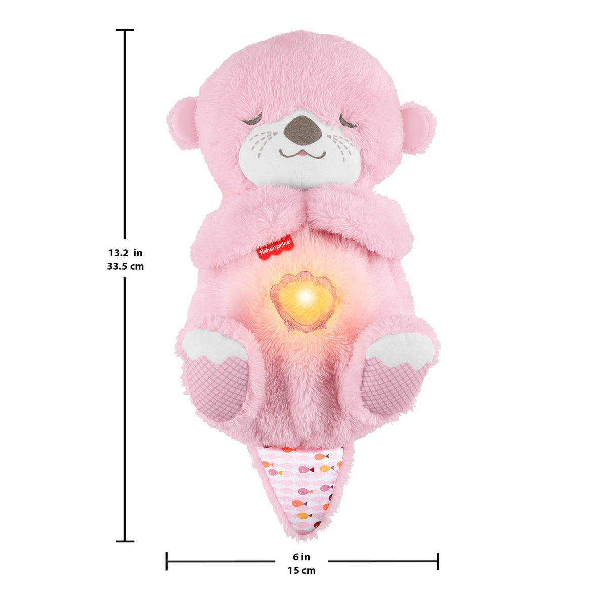 Fisher-Price Soothe 'n Snuggle Otter, Pink Plush Baby Toy, Sound Machine With Breathing Motion