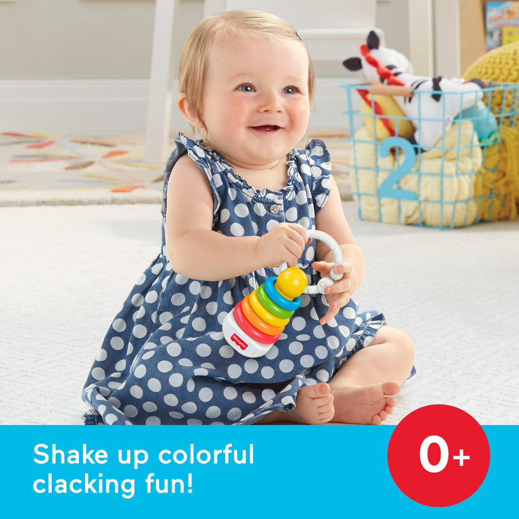 Fisher-Price Newborn Classic 2-Pack, Baby Rattle & Sensory Activity Toys For Developmental Play