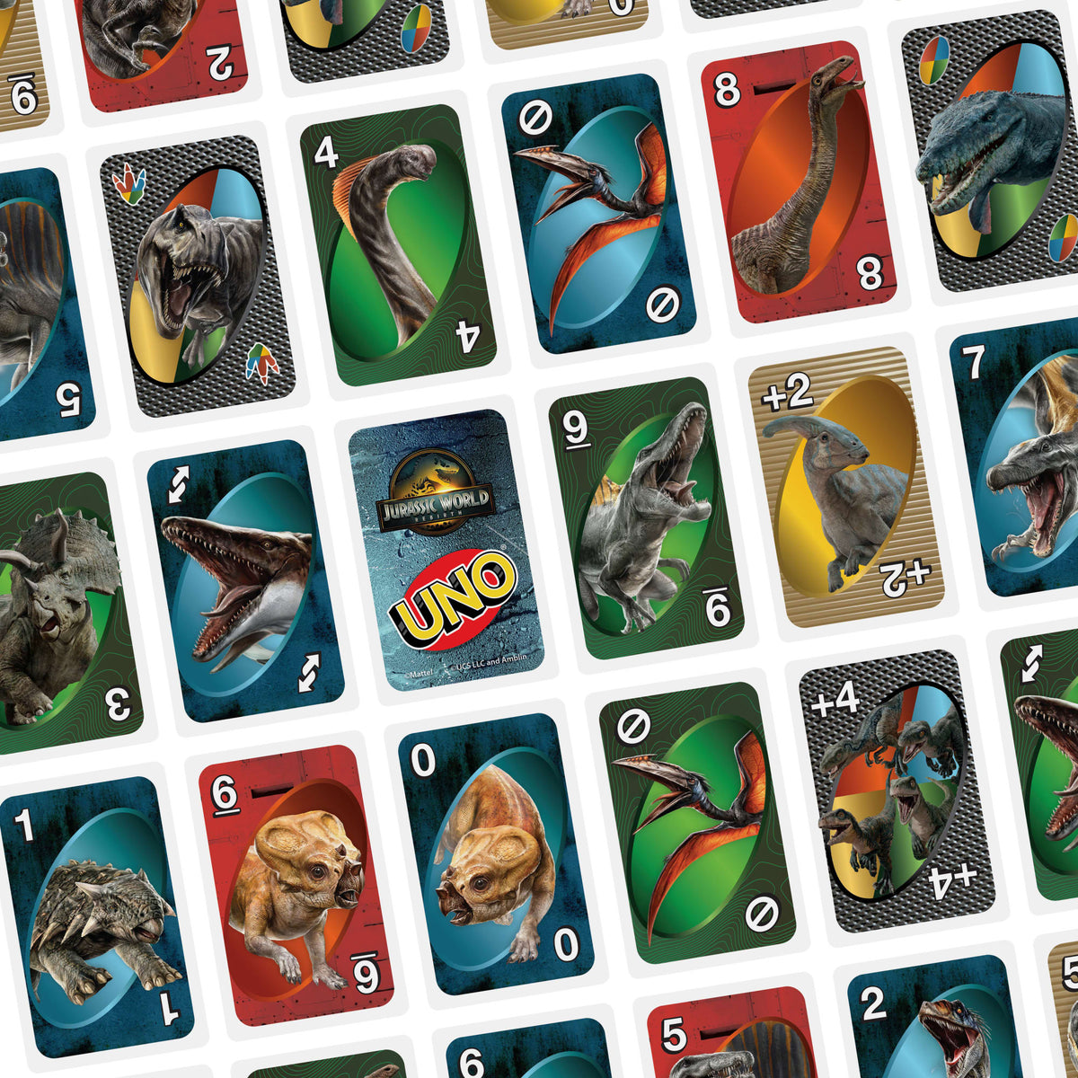 UNO Juego de Cartas Jurassic World Rebirth