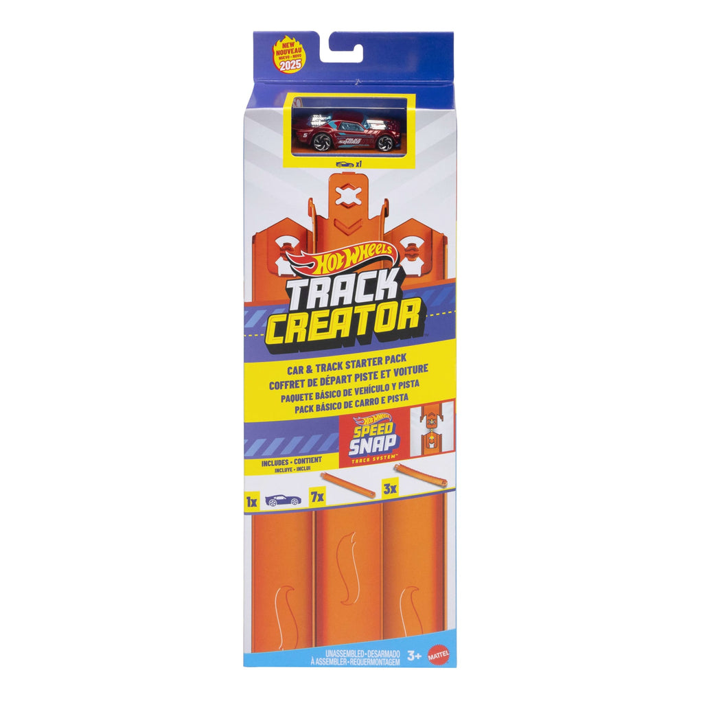 Hot Wheels Track Creator Car & Track Pack With 1:64 Scale Toy Vehicle, 10 Feet Of Speed Snap Track