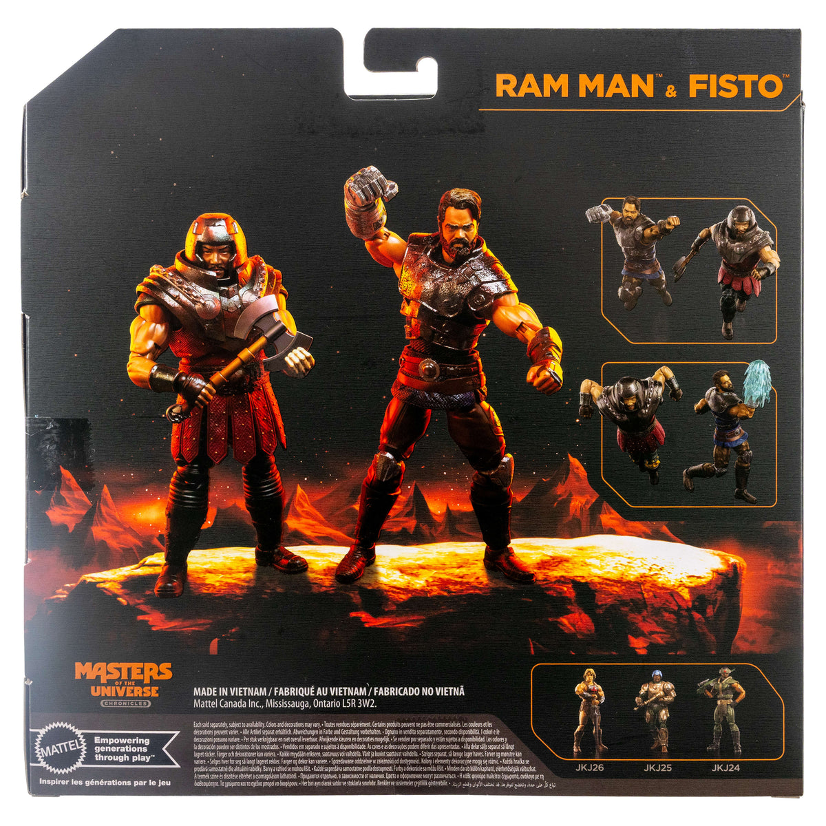 Masters Of The Universe Chronicles Action Figures 2 Pack, 2026 Movie Ram Man & Fisto, 6.5 Inch Scale