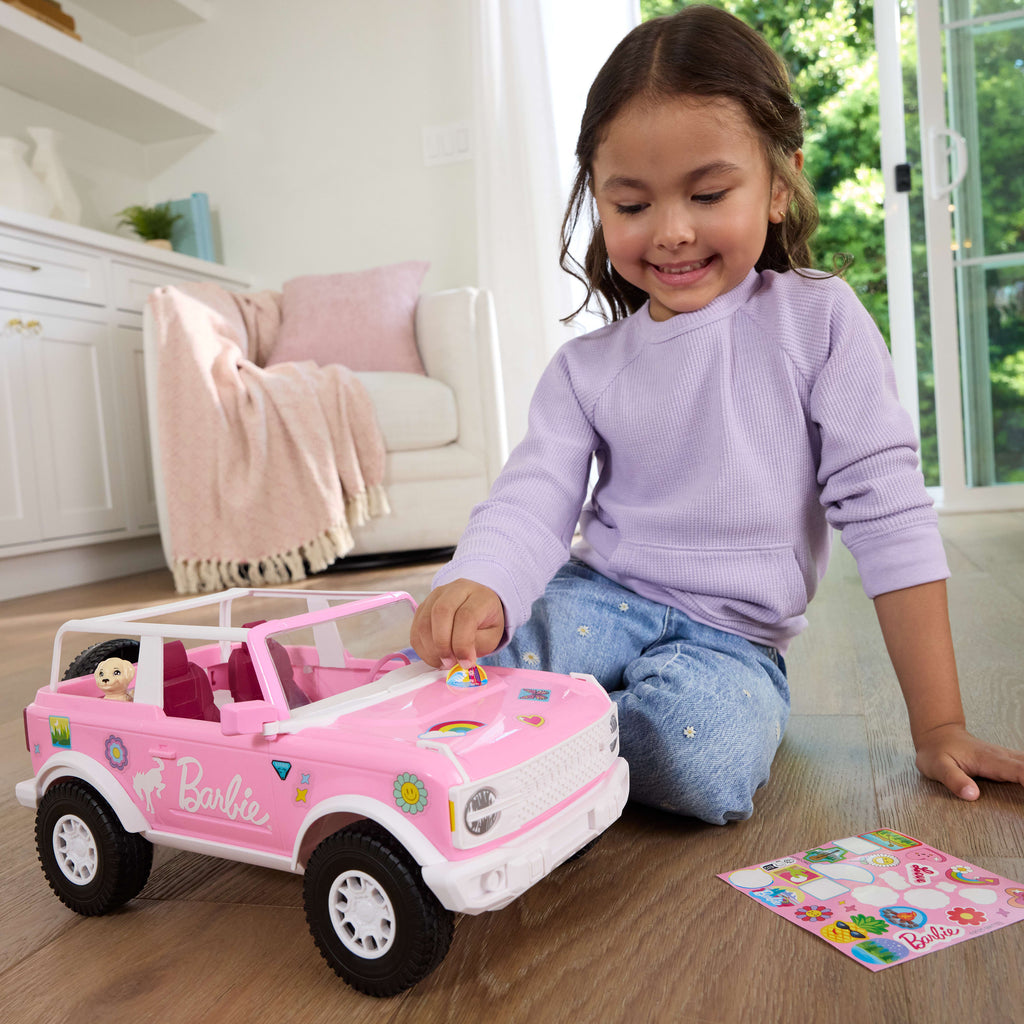 Hot Wheels RC Barbie Ford Bronco RC, Battery-Powered Remote-Control Toy Car With Accessories