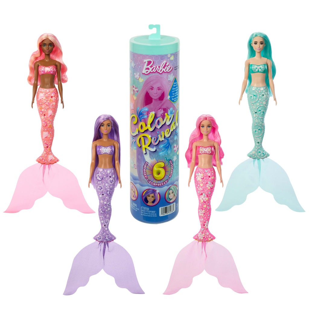 Barbie Color Reveal Mermaid Series Doll & Accessories With 6 Surprises