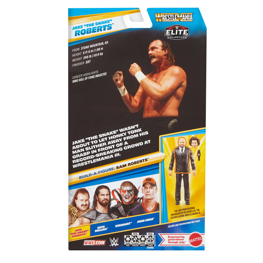 Wwe Figurine Articulée Wrestlemania Jake Le Serpent