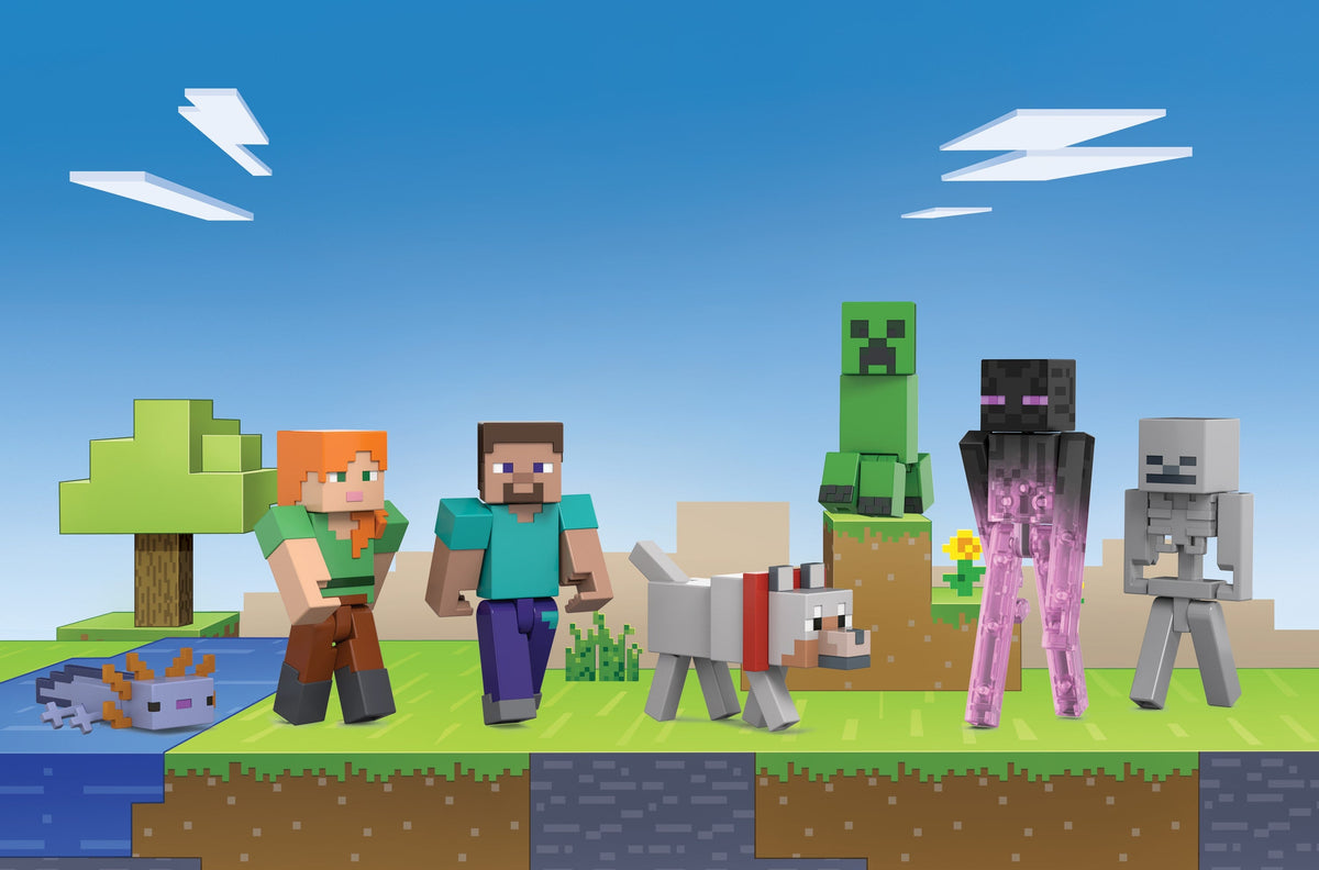Minecraft Vanilla Figura de Ação Pack Criad or de Mundos