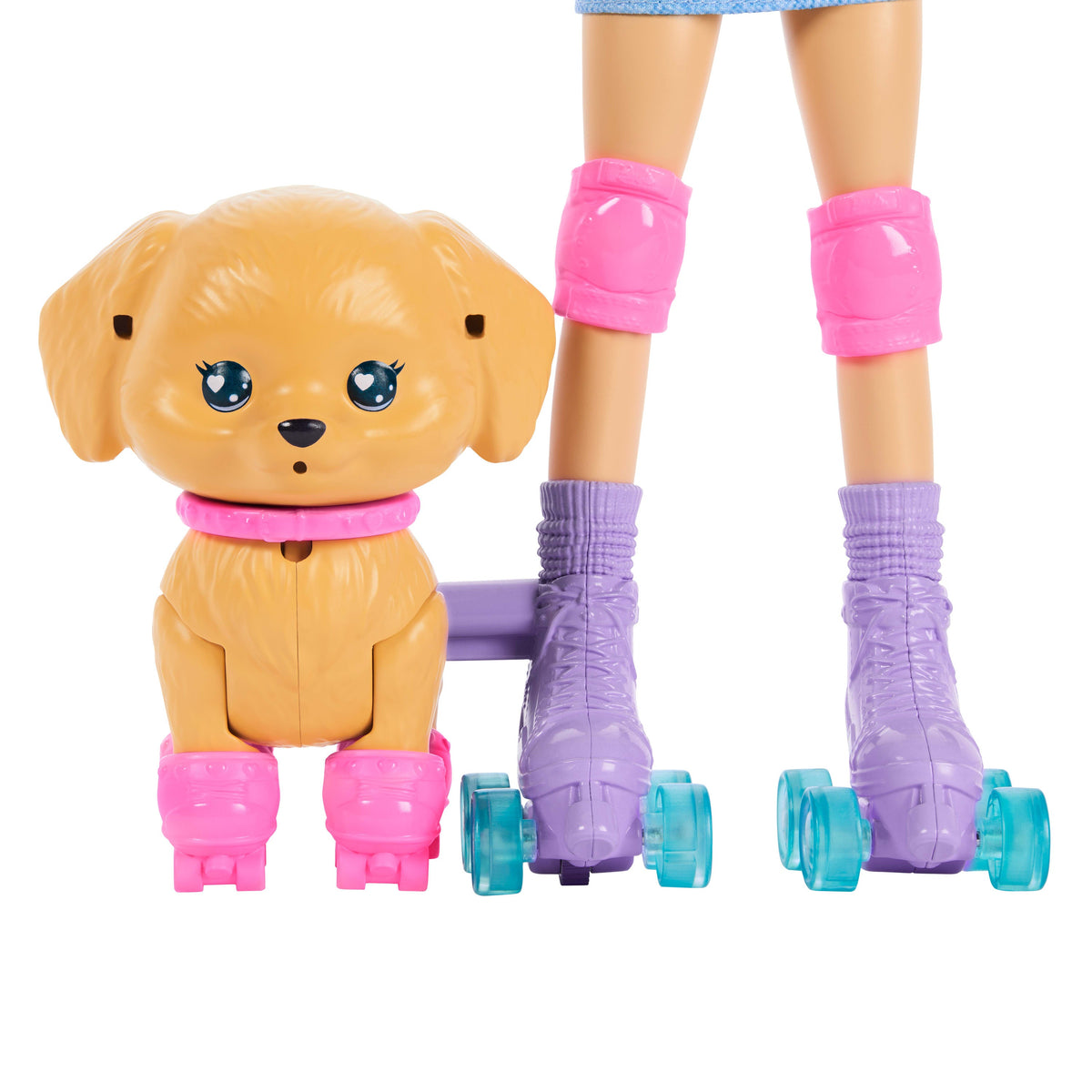 Barbie Pets Skate And Run Brunette Doll With Puppy, Skates, And Accessories