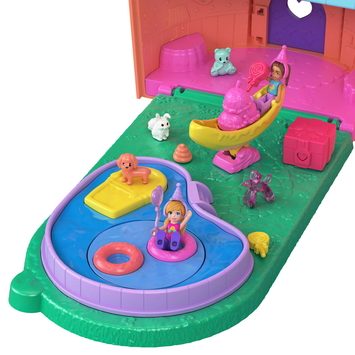 Polly Pocket Set de Juego Compacto Casa de Helado