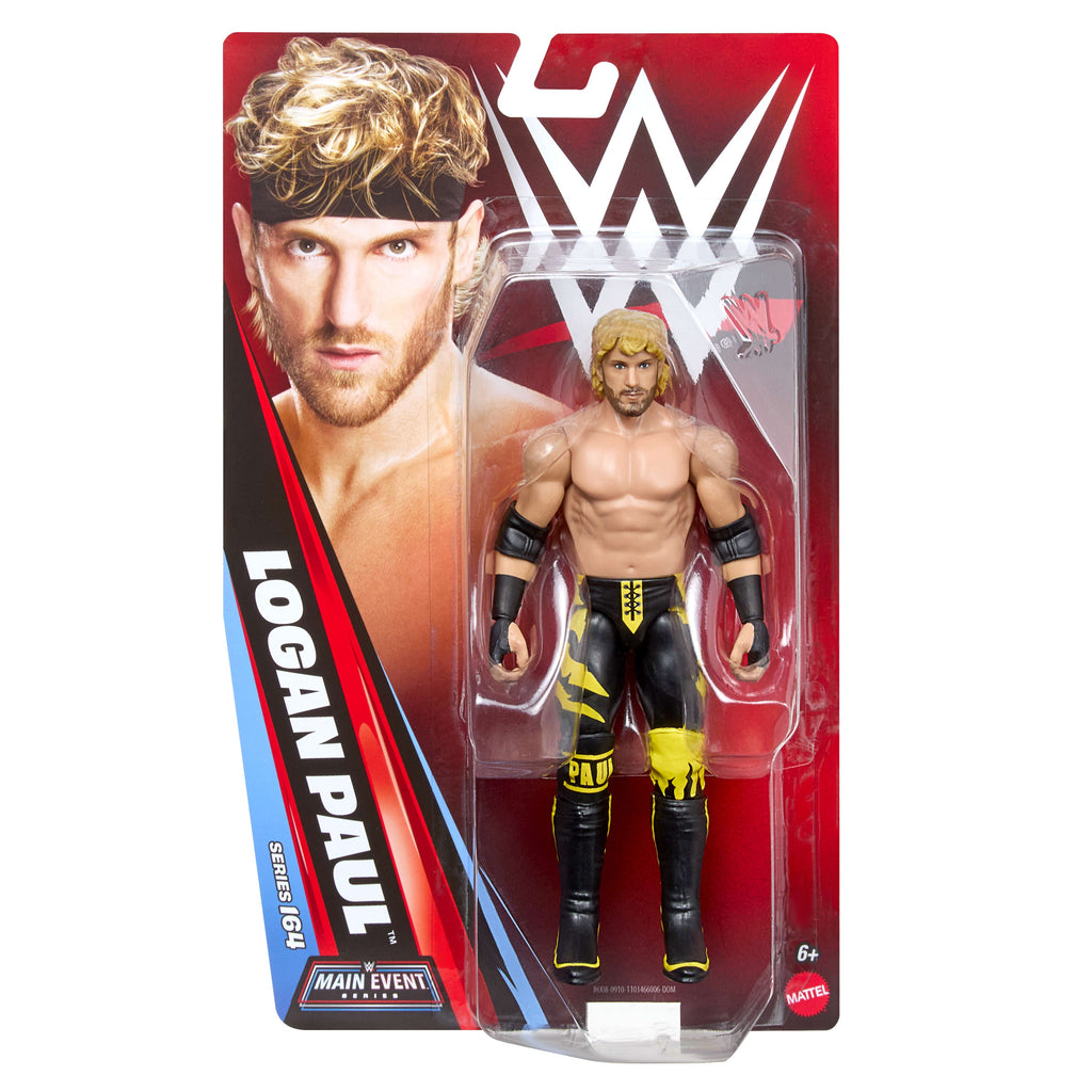 WWE Logan Paul Action Figure, Main EVent Series #164, 6-inch Collectible With Articulation