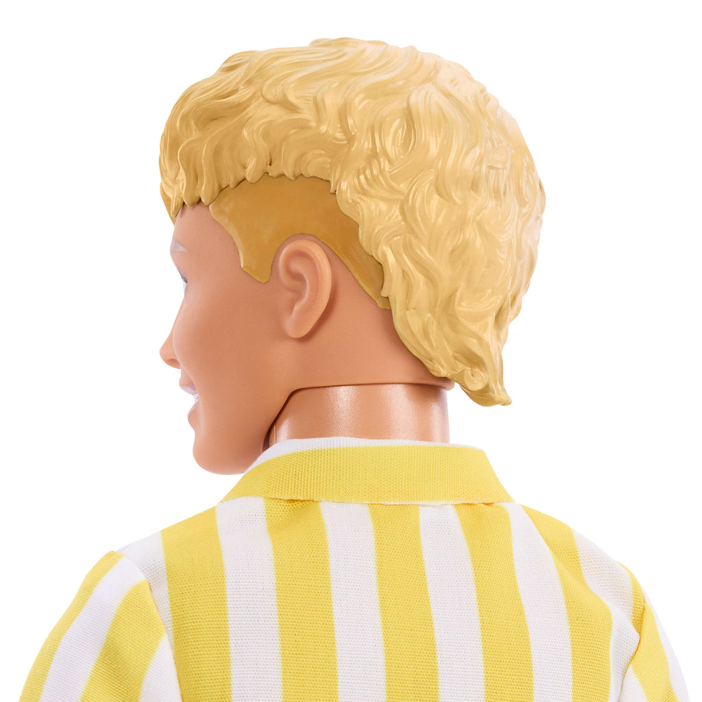 Barbie Fashionistas Style Ken Doll #252 in Orange And Yellow Polka-Dot Shorts, Yellow And White Striped Shirt, Blond Hair