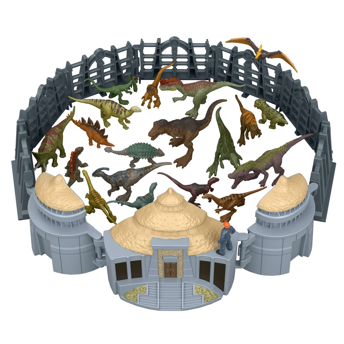 Jurassic World Island Visitor Advent Calendar, 24 Days Toy Surprises, 19 Dinosaur Minis