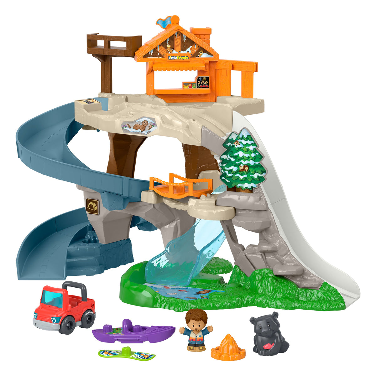 Fisher-Price Little People Ultimate Mountain Playset, Vehicle, Figures & Pieces For Toddler Play