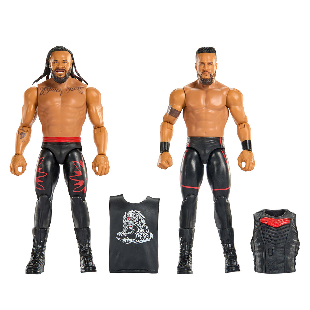 WWE Main EVent Showdown Tama Tonga & Jacob Fatu Action Figures Set, Series #24, 6-inch Collectibles