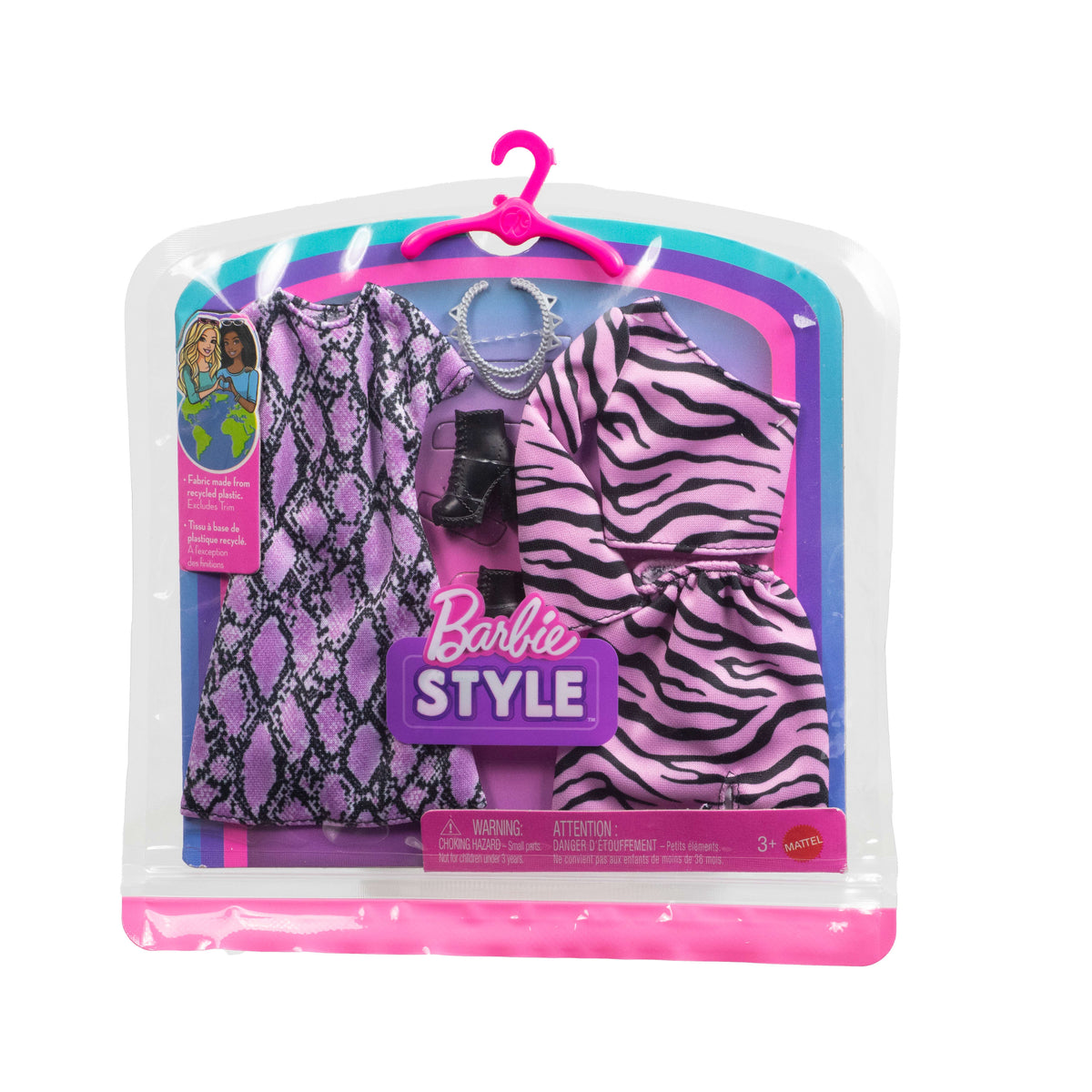 Barbie Fashions 2-Pack Clothing Set, 2 Outfits For Barbie Doll With Dress, Skirt, Top, & Accessories