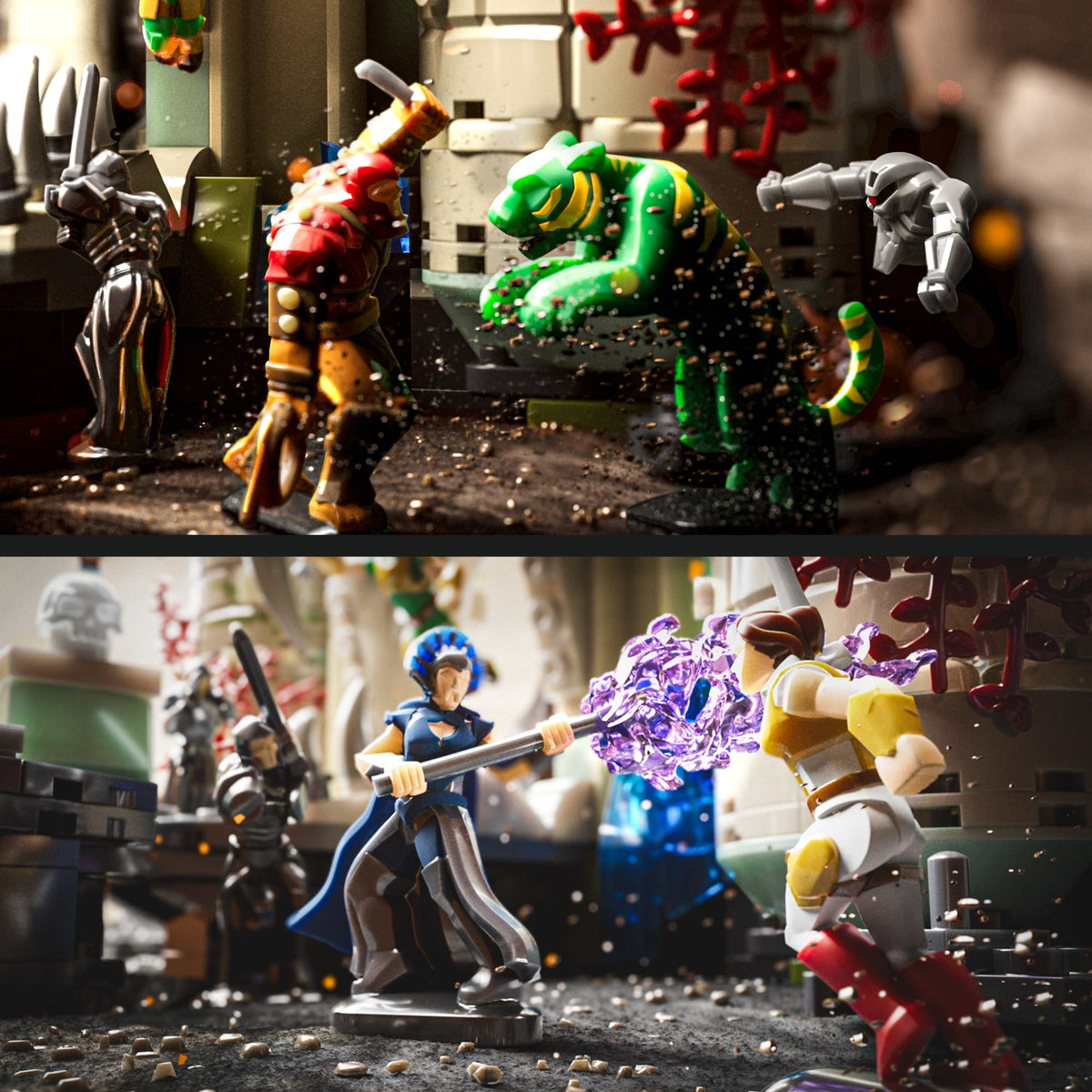 Coffret de Construction La Bataille du Château de Grayskull Mattel Brick Shop