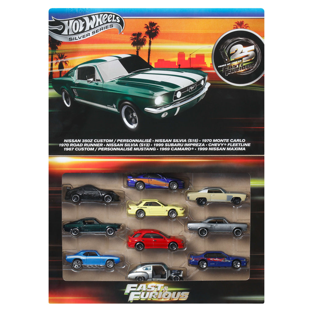Hot Wheels Fast & Furious-Themed 10-Pack