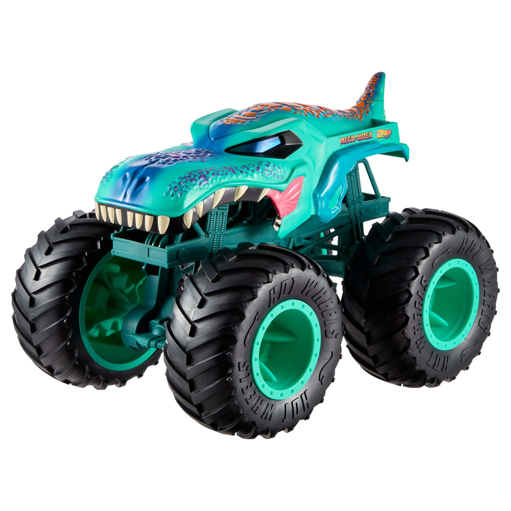 Hot Wheels-Monster Trucks Mega-Wrex Xxl-Avec Grandes Roues et Détails Brillants
