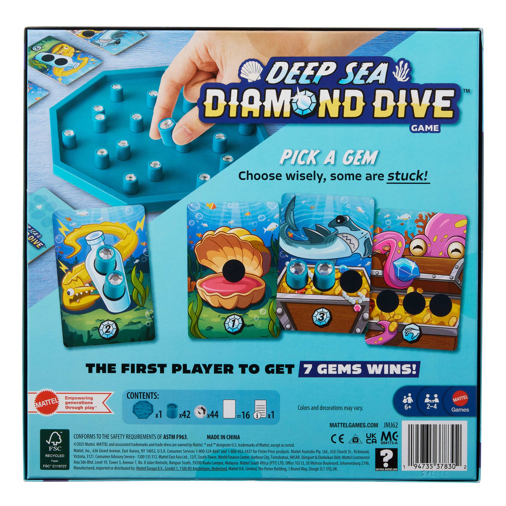 Deep Sea Diamond Dive Family Board Game For Kids And Adults With Easy Rules And Quick Gameplay