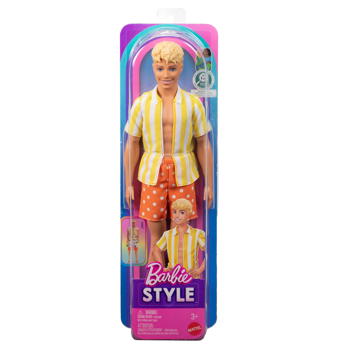 Barbie Poupée Ken Fashionistas Tenue de Plage Cheveux Blonds