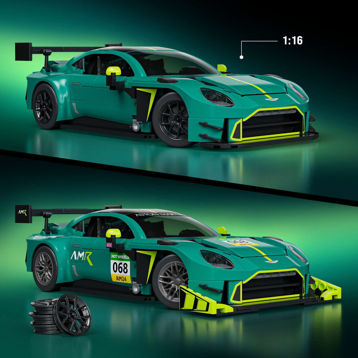 Mattel Brick Shop Mattel Brick Shop Jogo de Construção '24 Aston Martin Vantage GT3