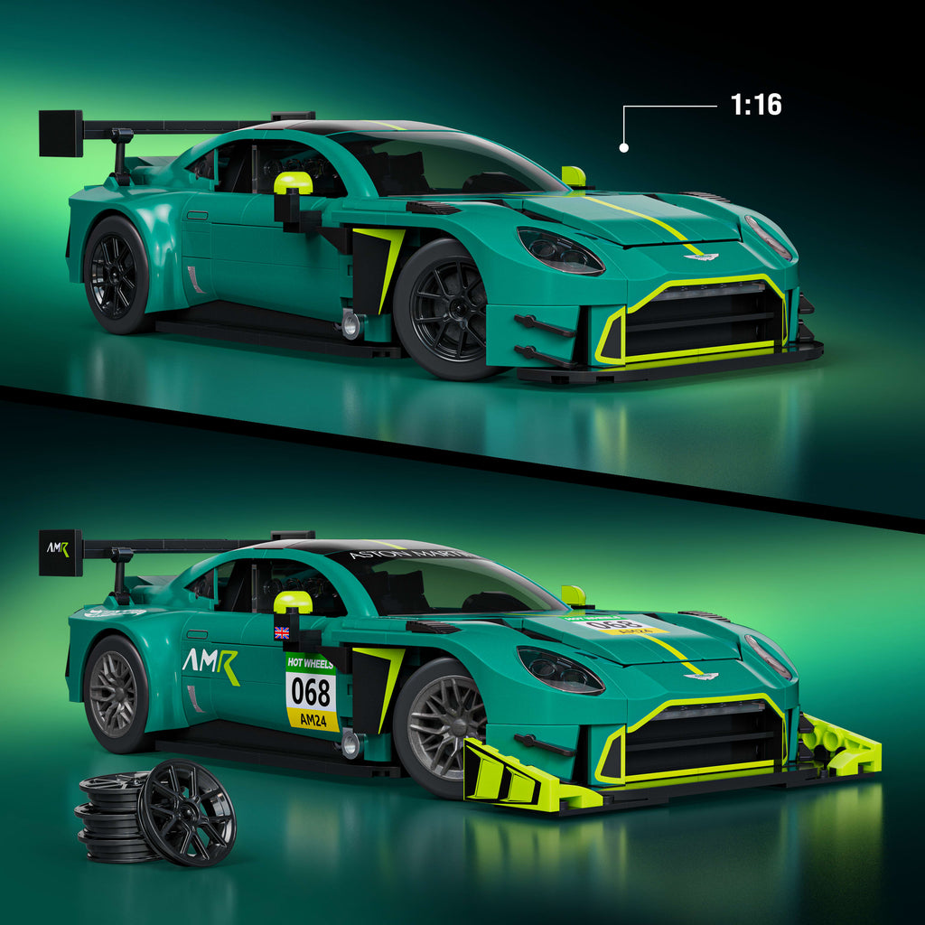 Mattel Brick Shop Hot Wheels Juguete de Construcción '24 Aston Martin Vantage GT3