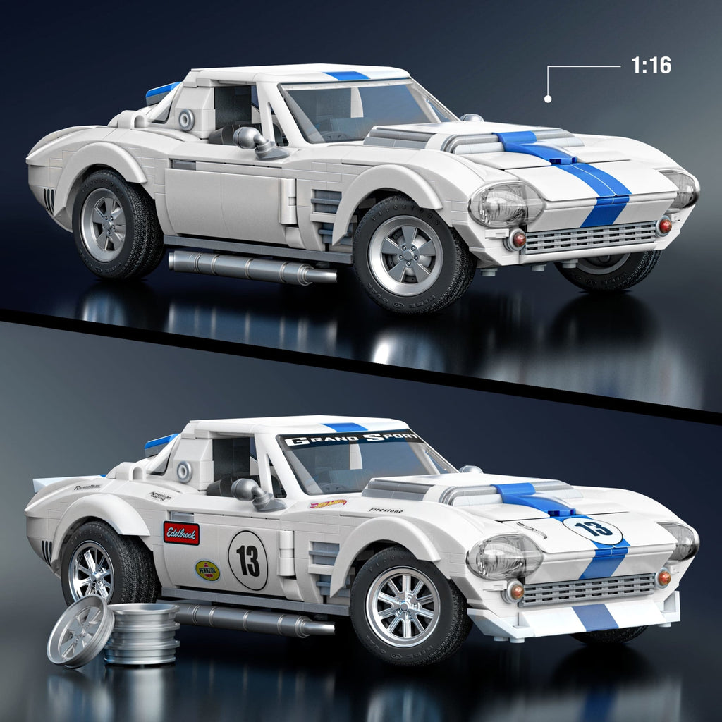 Mattel Brick Shop Hot Wheels Jogo de Construção Elite '63 Corvette Grand Sport