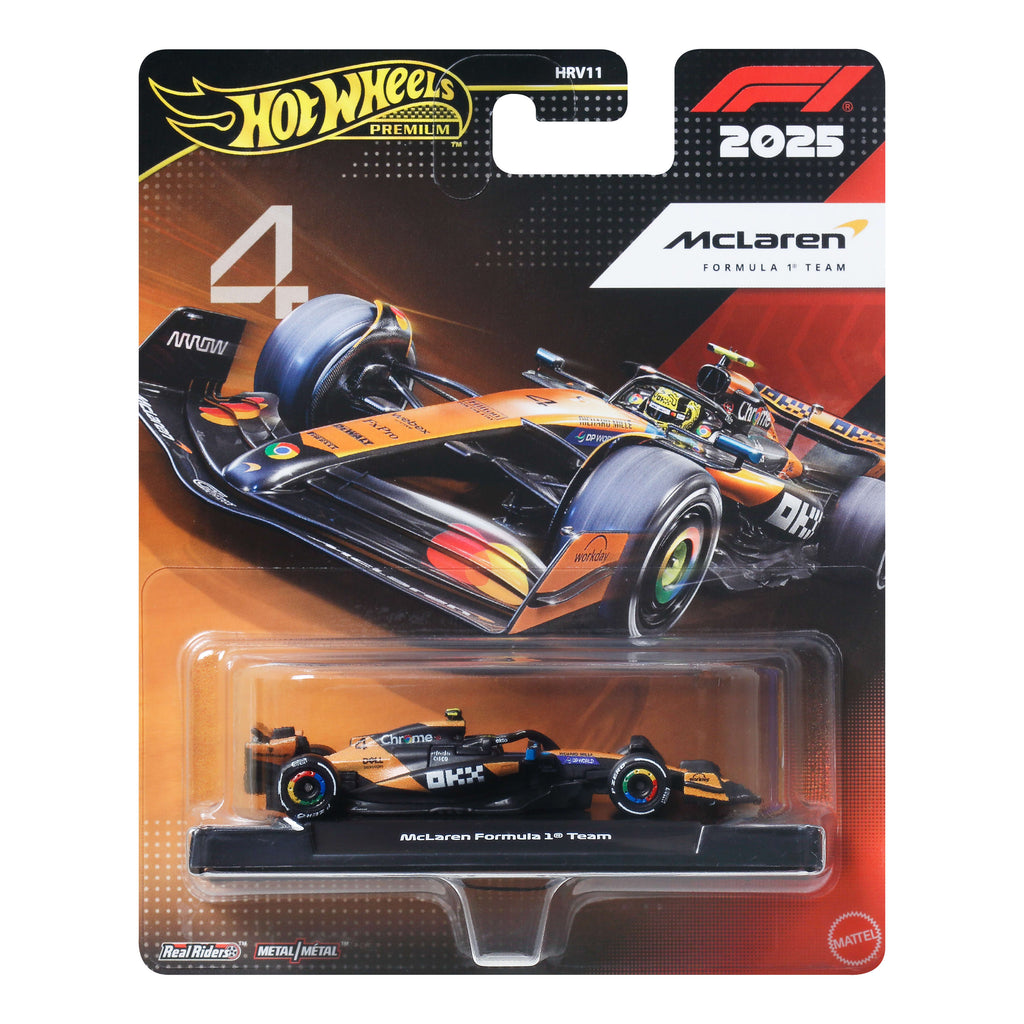 Hot Wheels 1:64 Scale Premium Die-Cast Formula 1 Collectible Toy Race Car