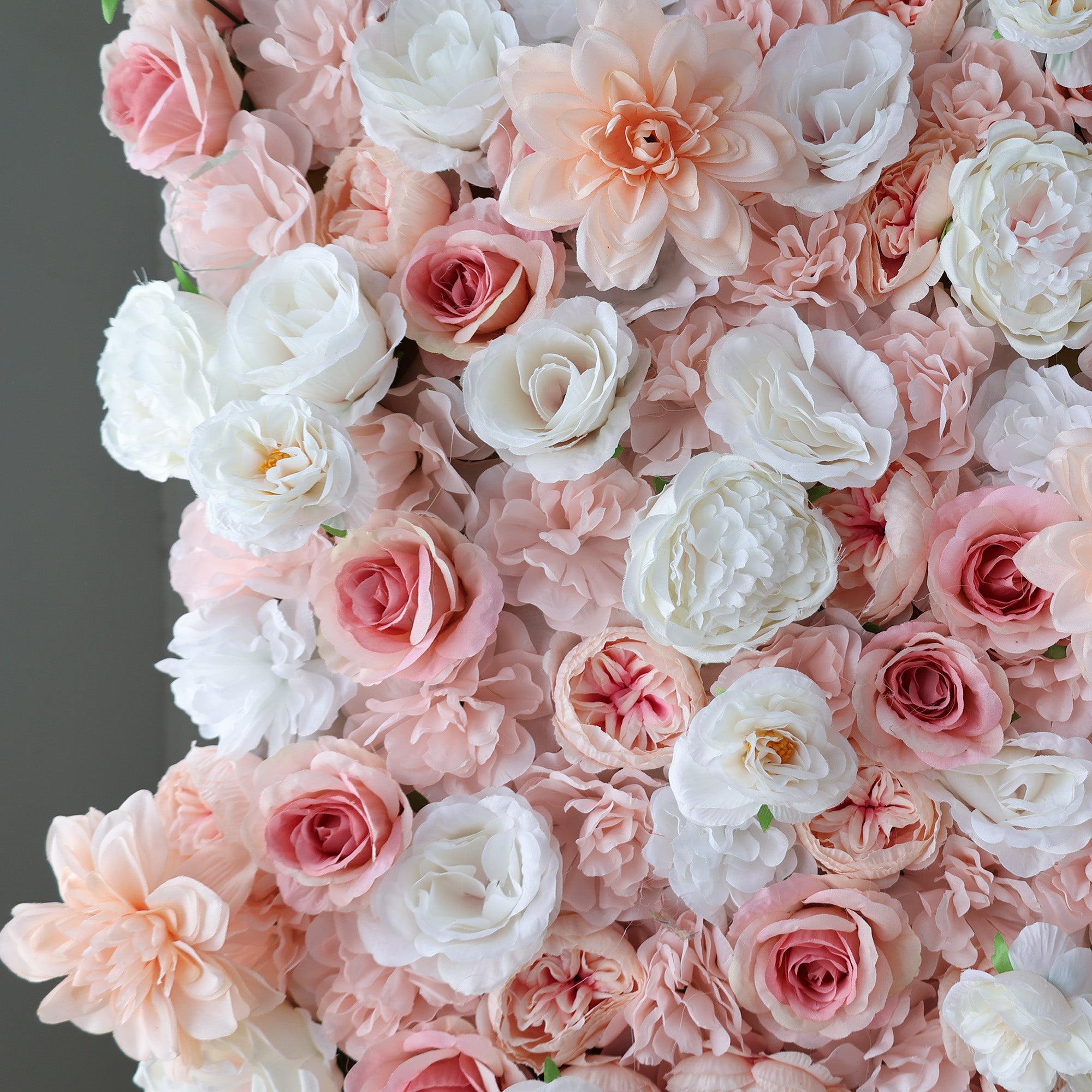 ValarFlowers Blush Pink & Soft White Floral Extravaganza Wall: A Dreamy. Romantic Masterpiece for Enchanting Celebrations-VF-553
