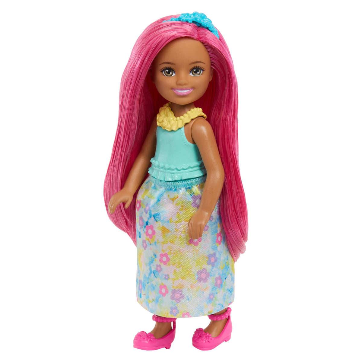 Barbie Chelsea Royal Small Doll With Pink Hair, Removable Skirt, Shoes & Hair Accessory, 6-Inch
