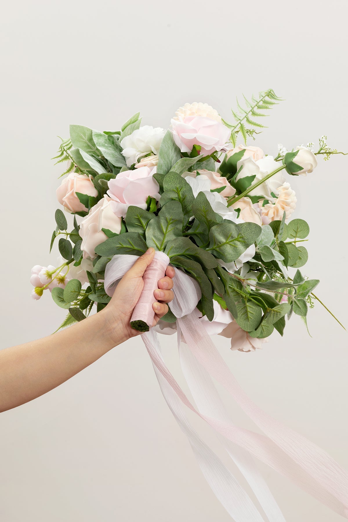 Medium Free-Form Bridal Bouquet in Cream & Blush