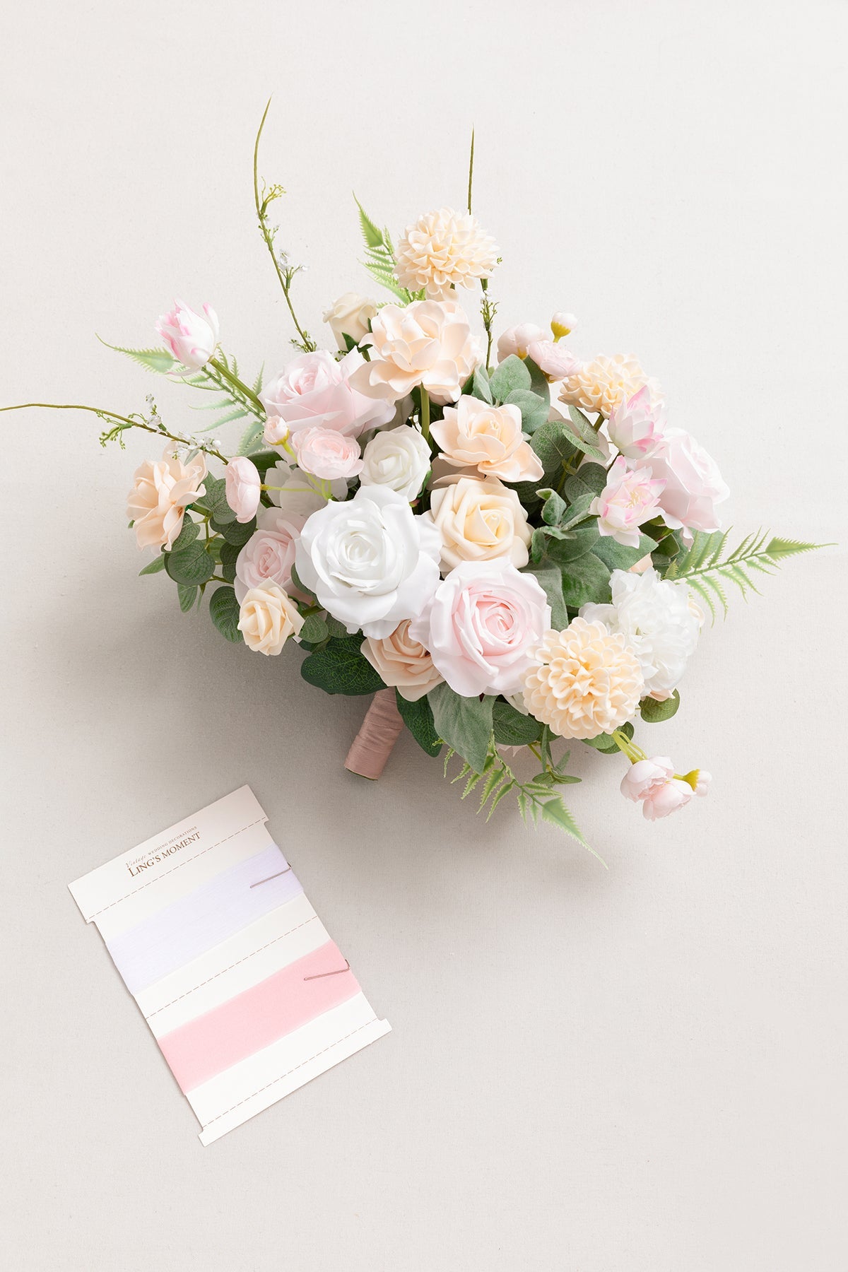 Medium Free-Form Bridal Bouquet in Cream & Blush