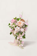 Small Cascade Bridal Bouquet in Powder Pink & Sand Beige