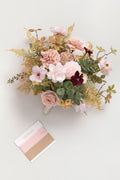 Small Free-Form Bridal Bouquet in Powder Pink & Olive Green | Clearance