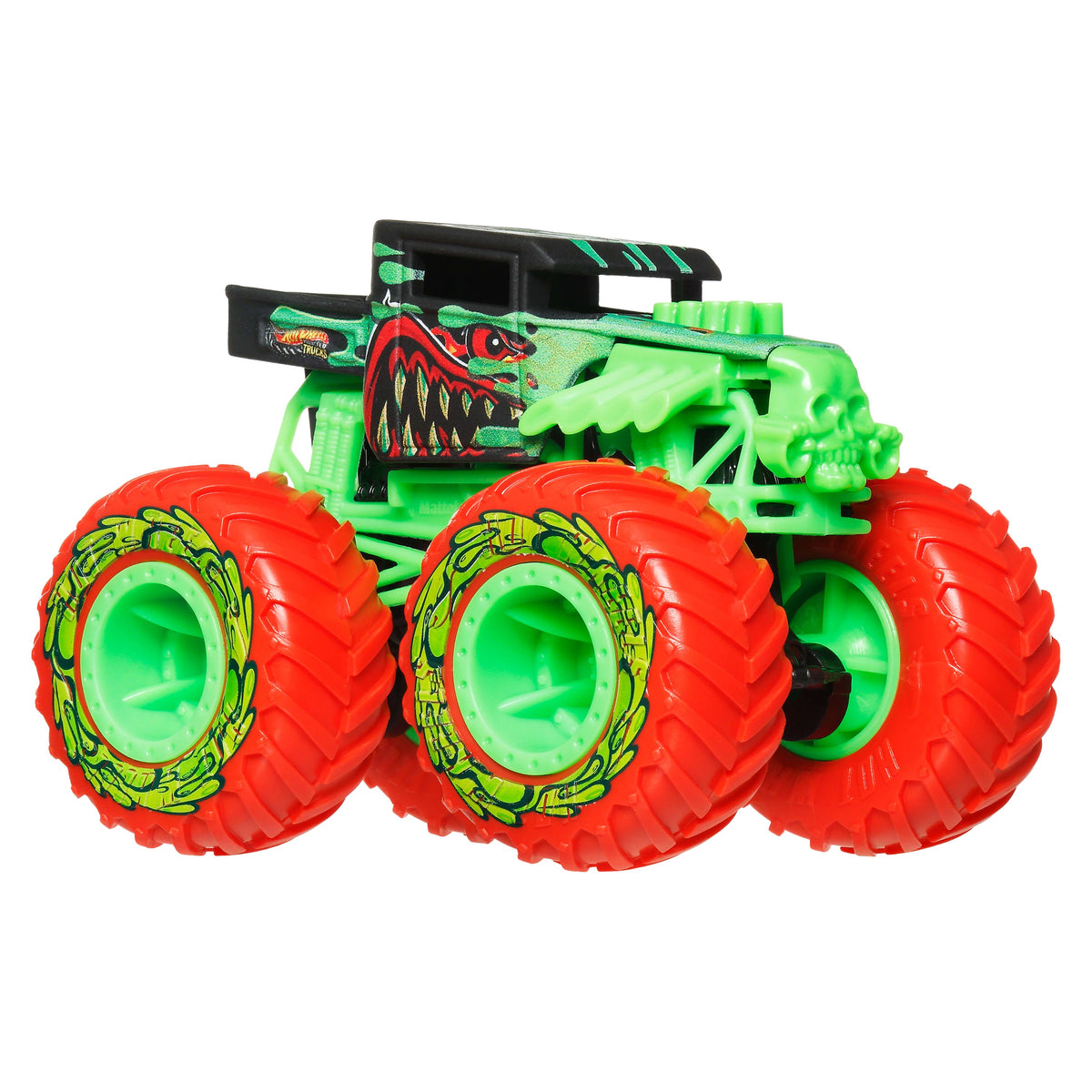 Hot Wheels Monster Trucks Mutant Chaos Toy Truck, Die-Cast Car & 4 Oz. Of Slime