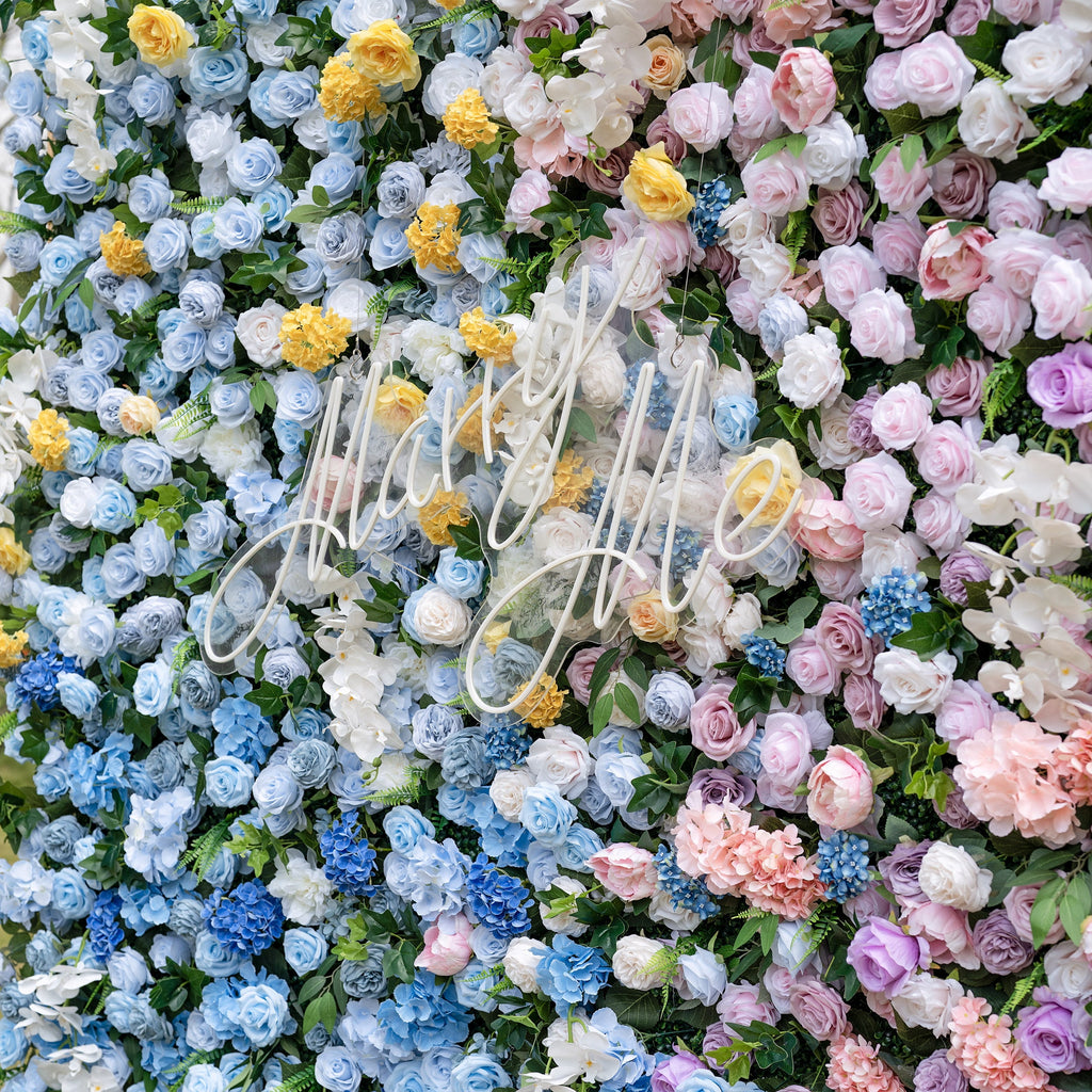 Valar Flowers Rainbow Gradient Bloom Mix Rose Flower Wall Backdrop - VF-830