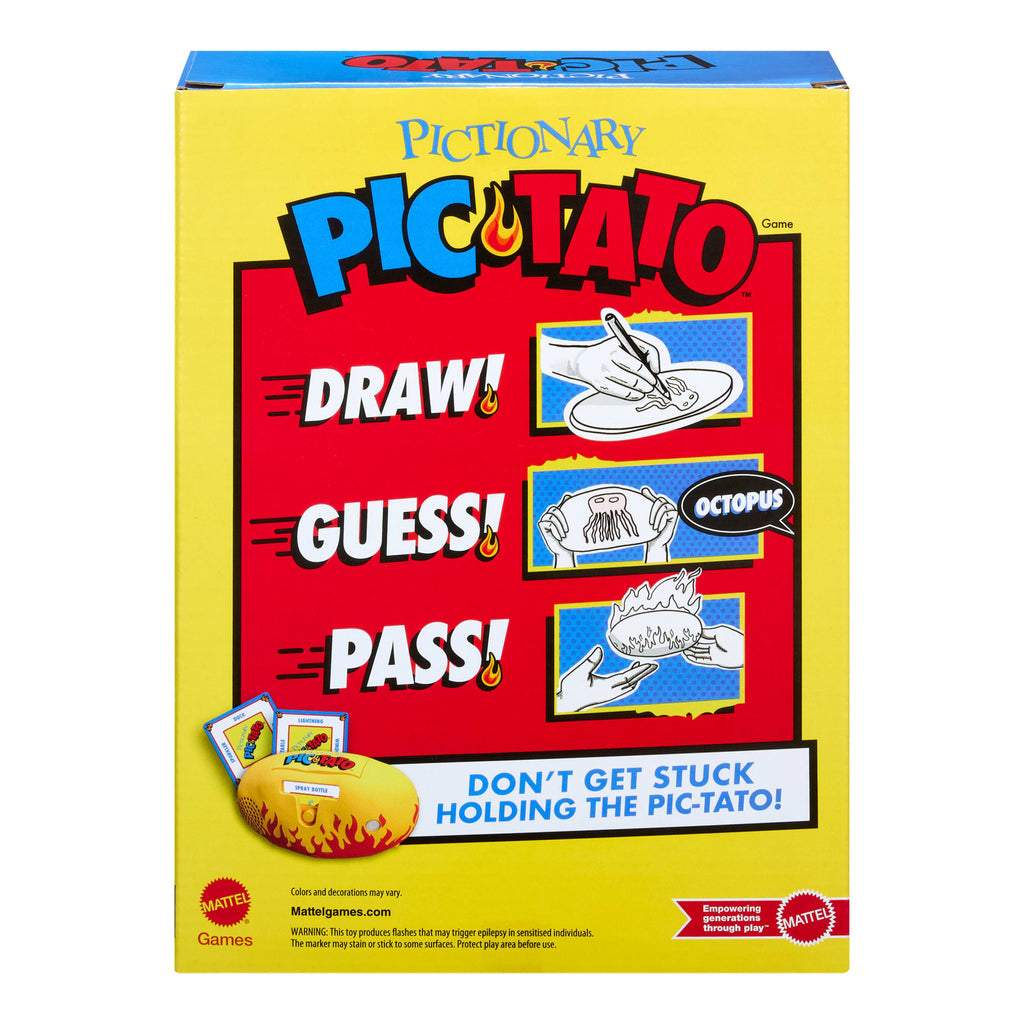 Pictionary Pic-Tato Hot Potato Game, Talks And Plays Music, Family Game For Kids, Adults And Game Night