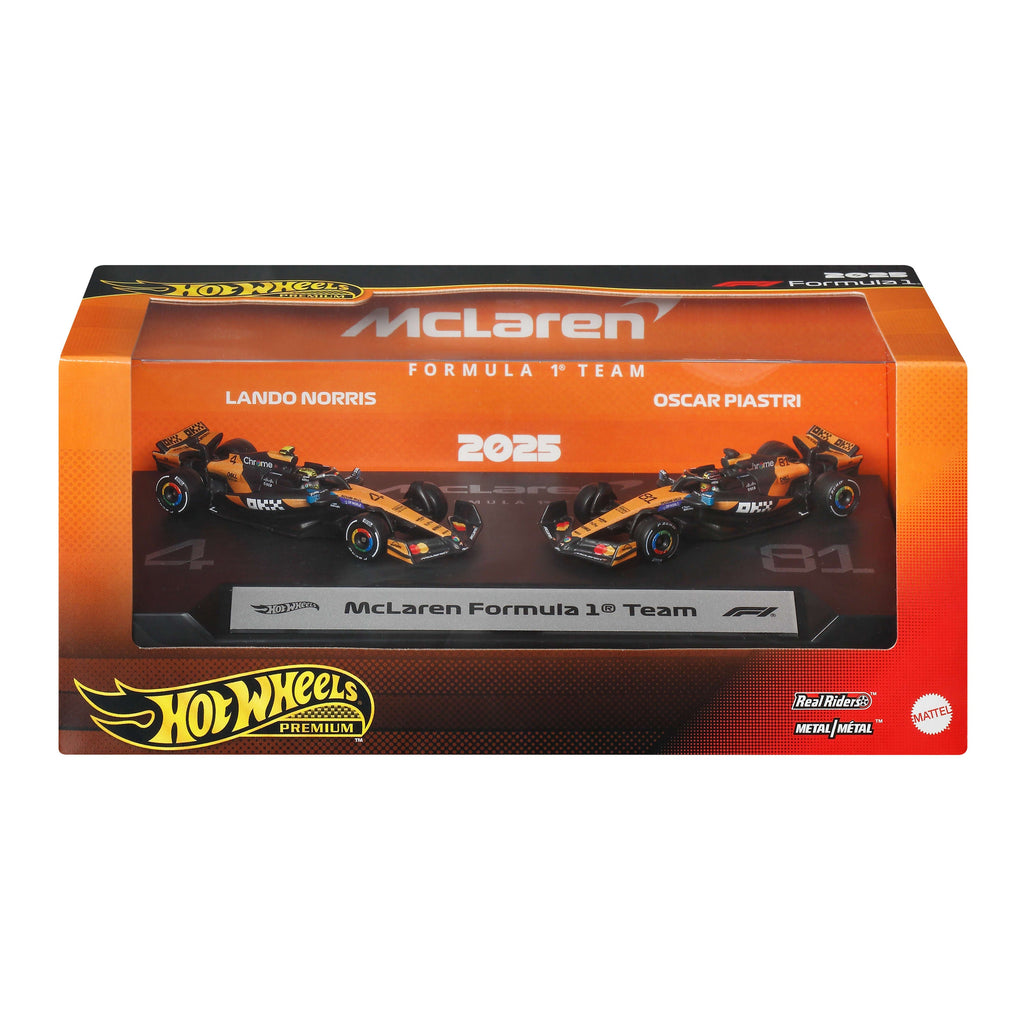 Hot Wheels-Coffret de 2 Voitures Mclaren Formula 1 Team Premium