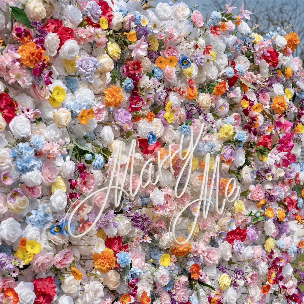 ValarFlowers Vibrant and Lush Multicolored Artificial Flower Wall VF-811-2