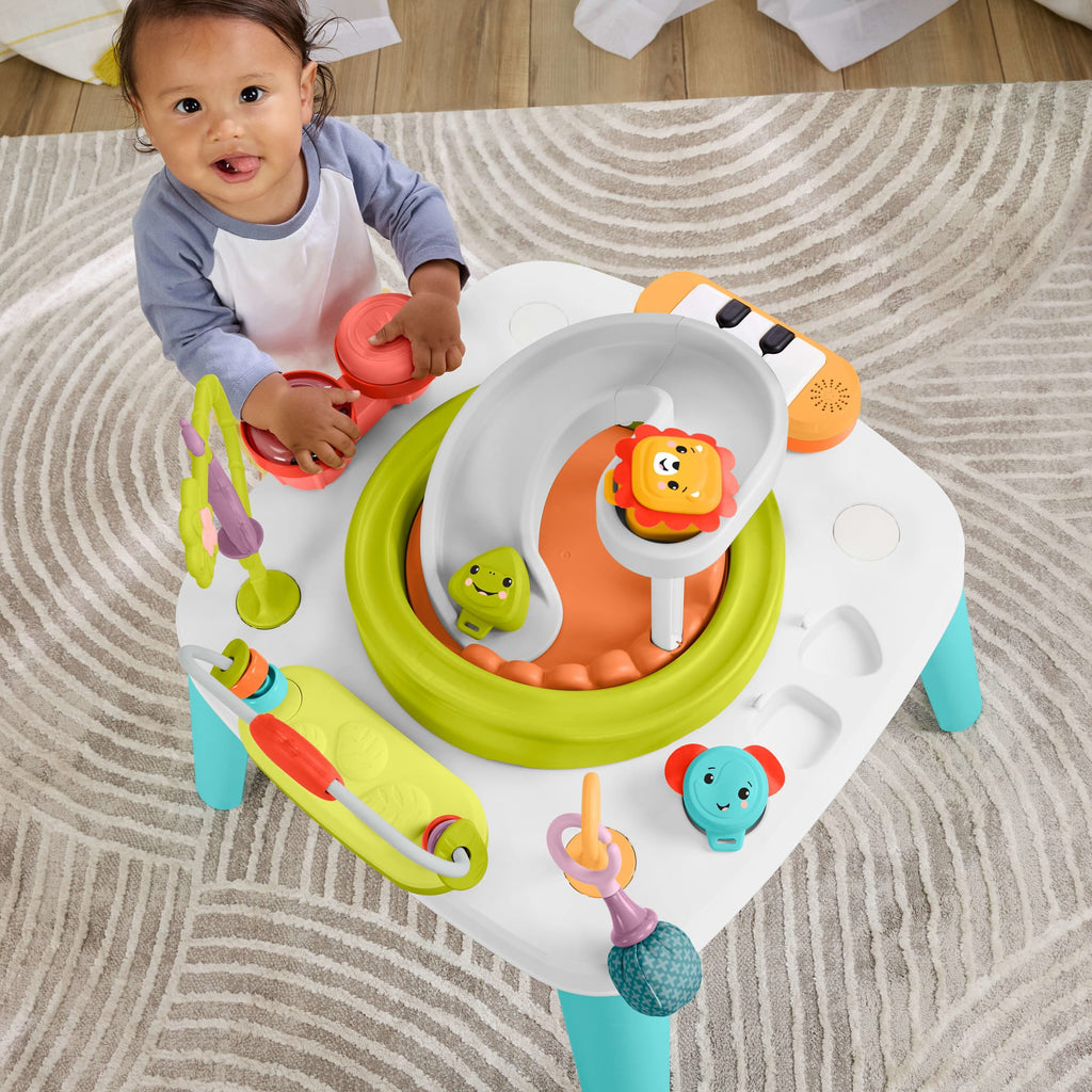 Centre D’Activités Musicales Pour Bébés et Table de Jeu Pour Tout-Petits Singe Violet 2 en 1 Fisher-Price