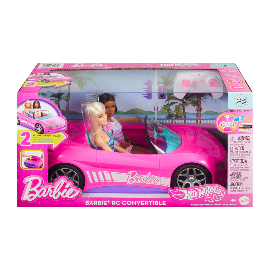 Hot Wheels Rc Décapotable Barbie et 2Poupées