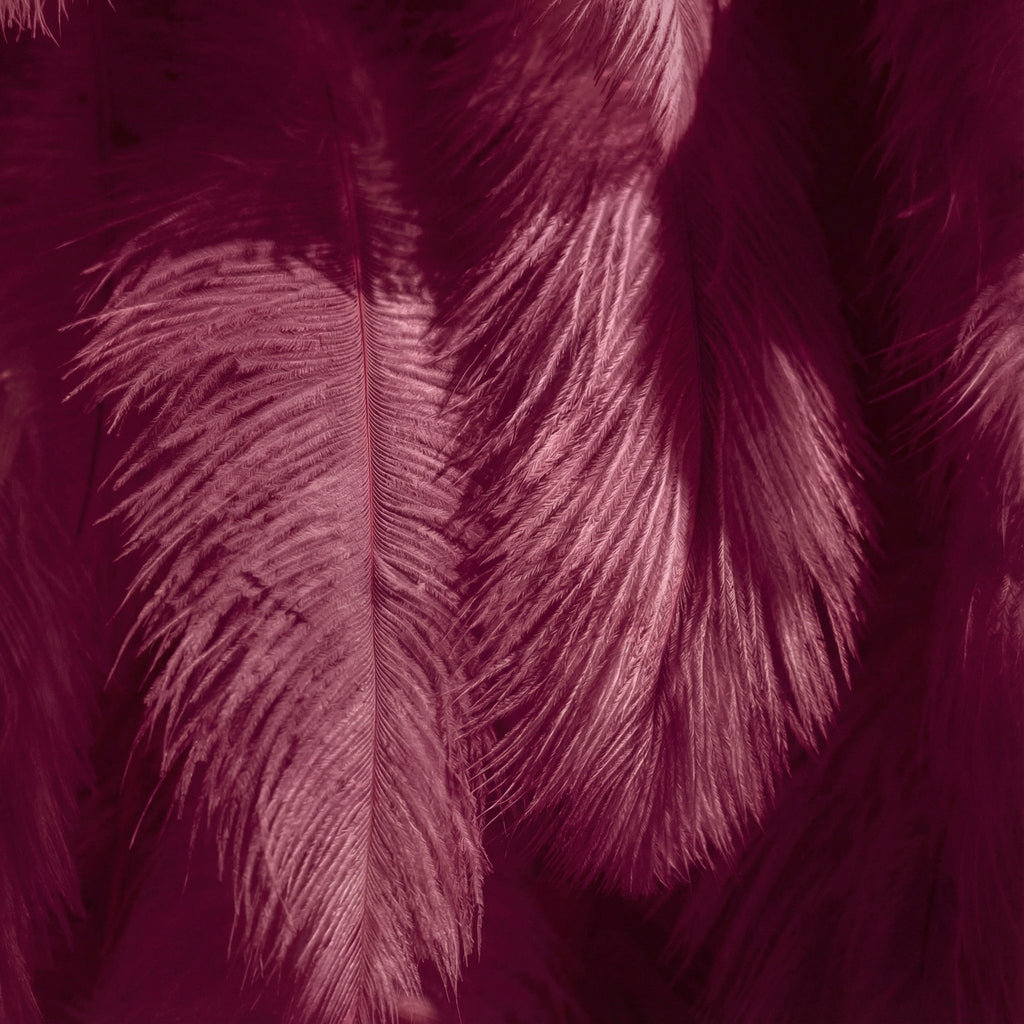 ValarFlowers Burgundy Artificial Feather Backdrop: Luxe Plume Display with 7+ Color Options & Custom Services. DIY Photo Booth Decoration-VF-164-Burgundy