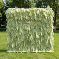 ValarFlowers Mint Green Artificial/ Avocado Feather Backdrop: Luxe Plume Display with 7+ Color Options & Custom Services. DIY Photo Booth Decoration-VF-164-Mint Green