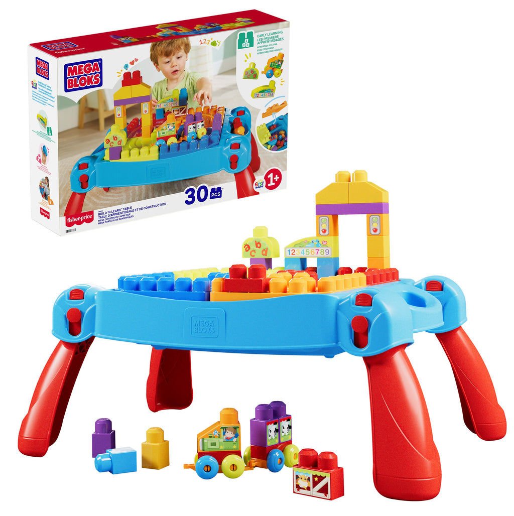 Mega Bloks Juguete de Construcción mega bloks mesa ¡construye y aprende!