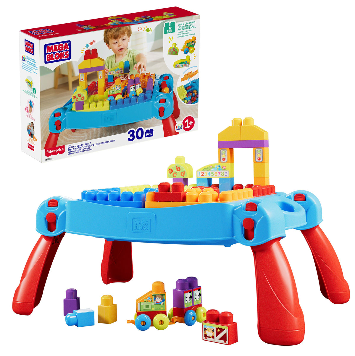 Mega Bloks Jogo de Construção Mesa Construa e Aprenda!