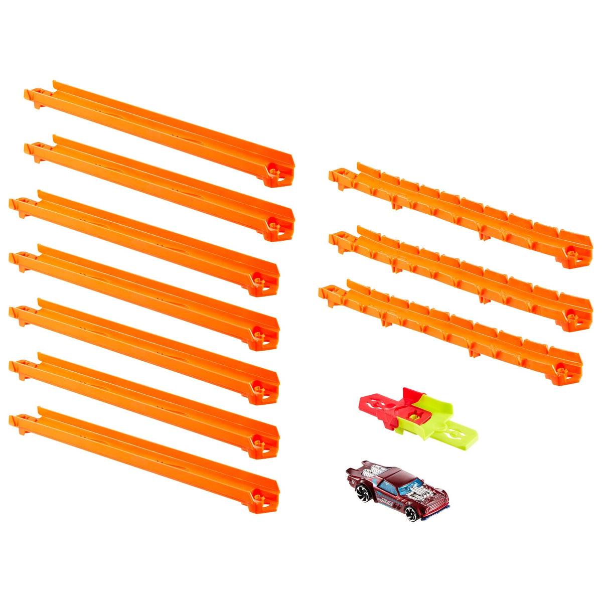 Hot Wheels Track Creator Car & Track Pack With 1:64 Scale Toy Vehicle, 10 Feet Of Speed Snap Track