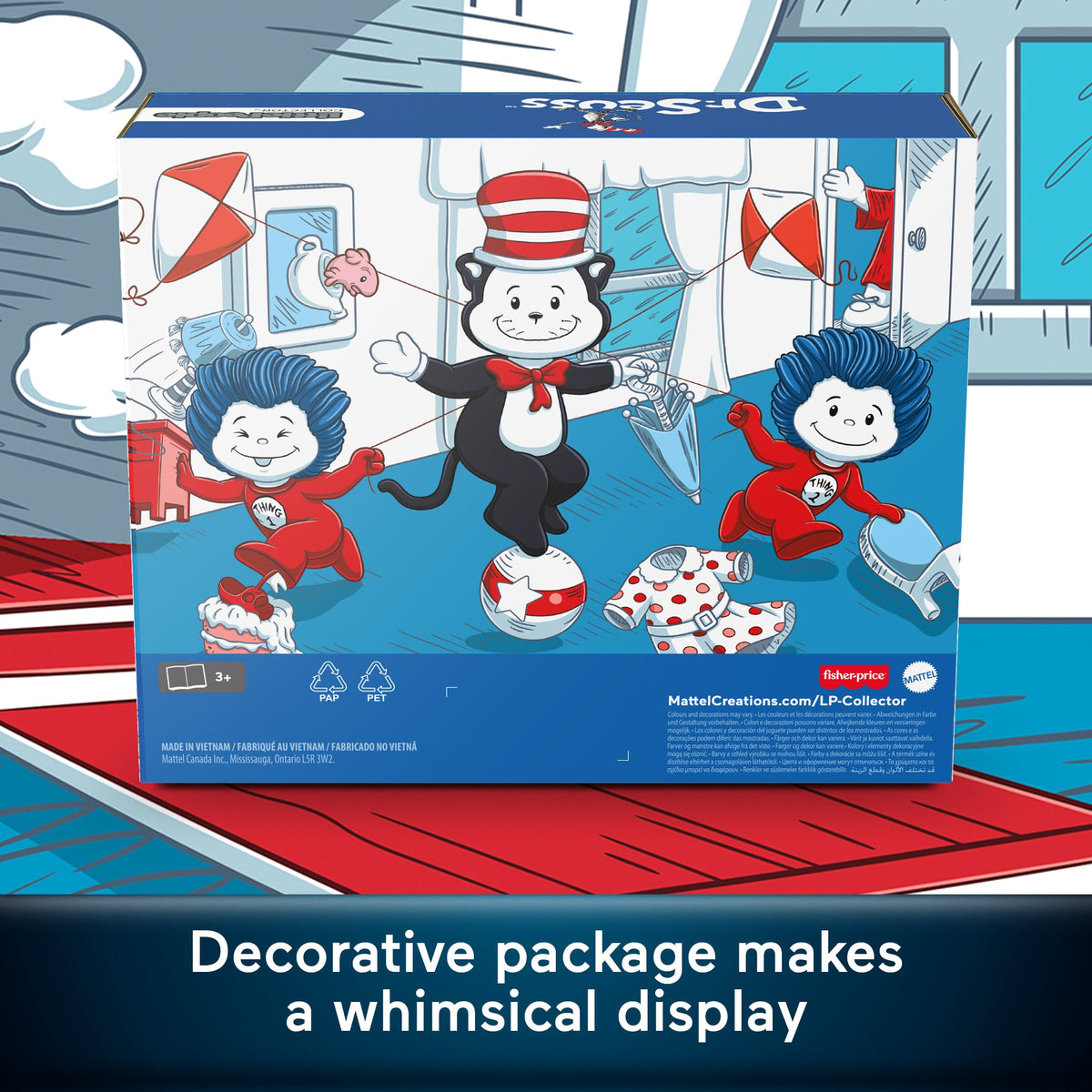 Little People Collector Dr. Seuss The Cat in The Hat Special Edition Set For Fans, 3 Figures