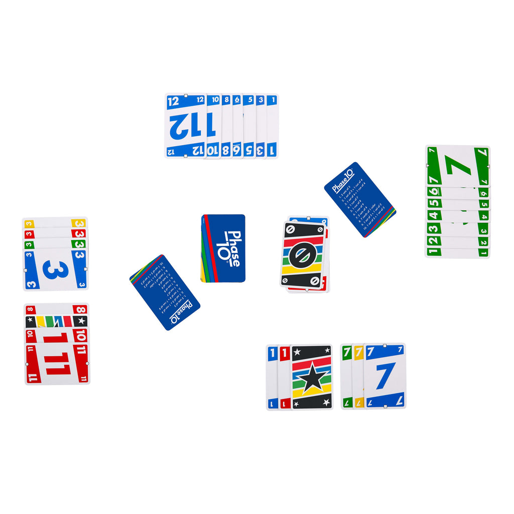 Phase 10 Card Game With Color Blind Accessible Deck For Kid, Adult & Family Nights & Parties